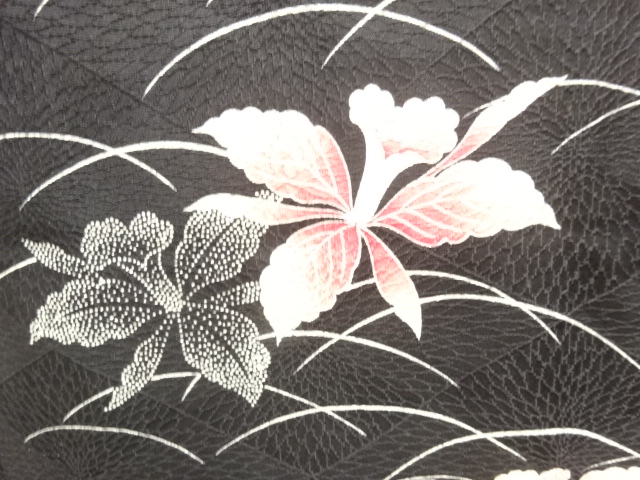  花模様一ツ紋絵羽織